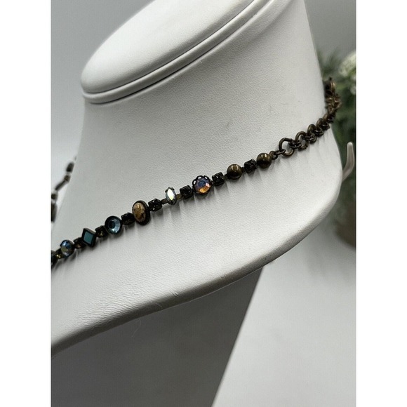 Sorrelli Classic Vintage Austrian AB Crystals Semi Precious stones Necklace - Picture 8 of 16